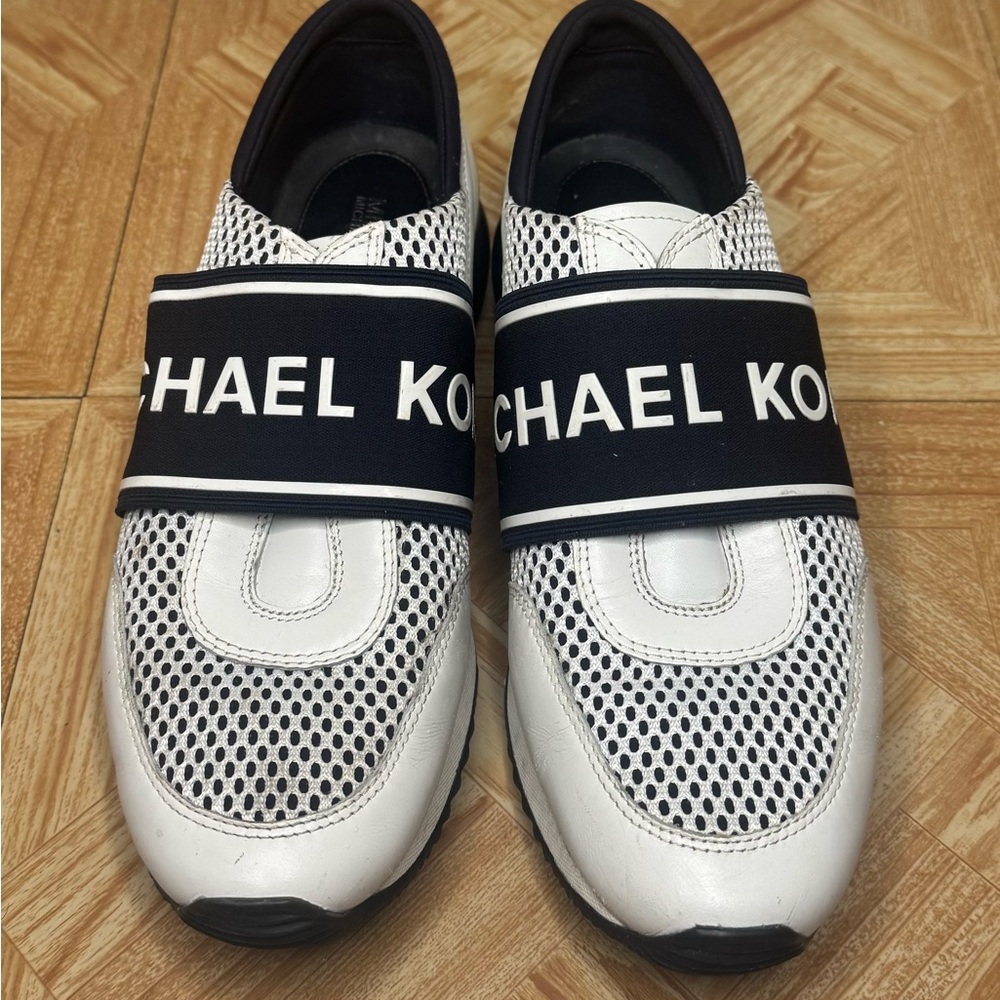 Michael Kors Monochrome Mesh Slip-On Sneakers